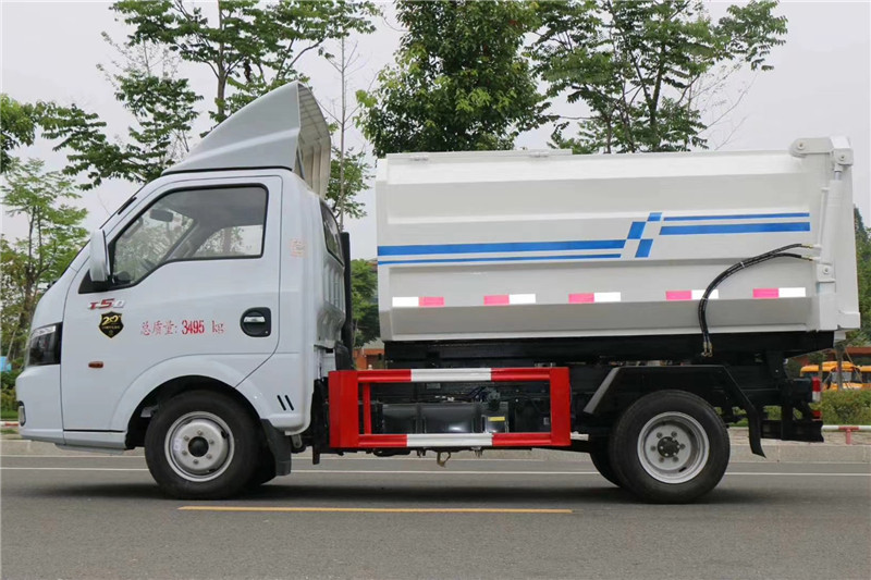 国六途逸蓝牌4方侧装压缩垃圾车{i}
